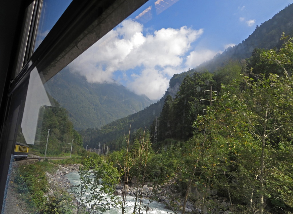 Weisse Lütschine River from Train